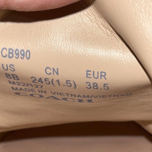 Coach Black Leather Platform Loafers FREE COA - Picture 3 of 3